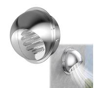 Grille d'aération externe, couvercle, grille ronde, en acier inoxydable, capuchon for sèche-linge mural, extracteur, monté sur un mur, maille d'écran coupe-vent et imperméable(4inch100mm)