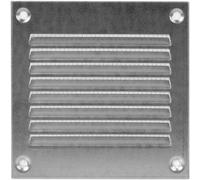 Grille d'aération galvanisée de 10 x 10 cm - Grilles d'air de retour en acier - pour plafond et parois latérales - CVC - avec écran de protection contre les insectes (100 x 100 mm, galvanisé)