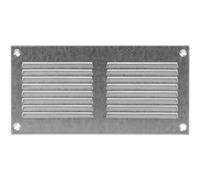 Grille d'aération galvanisée de 20 x 10 cm - Grille d'aération de retour en acier - pour plafond et parois latérales - avec moustiquaire de protection contre les insectes (200 x 100 mm, galvanisé)