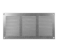 Grille d'aération galvanisée de 30 x 15 cm - Grilles d'air de retour en acier de qualité - pour plafond et paroi latérale HVAC - avec écran de protection contre les insectes (300 x 150 mm, galvanisé)