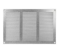 Grille d'aération galvanisée de 30 x 20 cm - Grilles d'air à retour en acier - pour plafond et paroi latérale - CVC - avec écran de protection contre les insectes (300 x 200 mm, galvanisé)