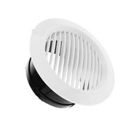Grille d'aération Grille de sortie d'air à persiennes droites rondes de diamètre 75/100/125/150/200 mm, grille de conduit de ventilation intérieure, grille de ventilation murale au plafond (taille : 7