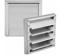 Grille d'aération - Grille de Ventilation Extérieure en Acier Inoxydable Carré avec Lamelles Mobiles Convient pour Sèche-linge