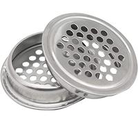 Grille d'aération, grille d'ouverture de ventilation, 10 pièces grilles rondes, acier inoxydable, bouchon trou en maille, diamètre 19/25/35/53 mm, garde-robe à surface plane(Dia 25 Mm)