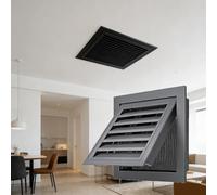 Grille d'aération grise de 30,5 x 30,5 cm pour mur, plafond, filtre à air froid, design en aluminium pour systèmes CVC domestiques