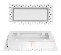 Grille d'aération intégrée, sortie plate en aluminium (250 x 150 mm)