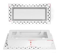Grille d'aération intégrée, sortie plate en aluminium (254 x 101 mm)