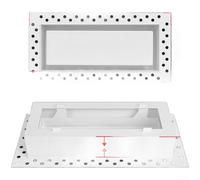 Grille d'aération intégrée, sortie plate en aluminium (300 x 100 mm)