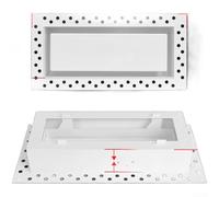 Grille d'aération intégrée, sortie plate en aluminium (300 x 150 mm)