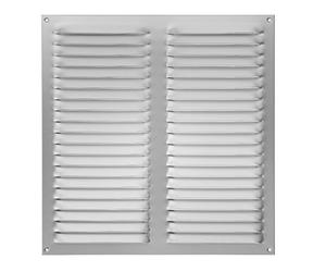 Grille d'aération intempéries en alu, anodisée - 300x300 mm avec moustiquaire, vis et chevilles
