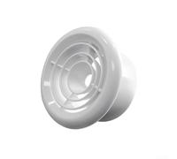 Grille d'aération intérieure avec persienne rotative en plastique ABS pour un flux d'air réglable, convient pour une installation de conduit standard de 50 mm dans une ventilation résidentielle et