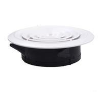 Grille d'aération intérieure murale en ABS avec grille ronde réglable, conçue pour diriger efficacement la circulation de l'air pour un usage résidentiel et commercial (200 mm)