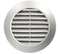 Grille d'aération - KOTARBAU - Rond - Argent satin - Diamètre 70 mm - Moustiquaire