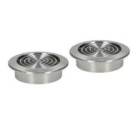 Grille d'aération - KOTARBAU - Rond - Chrome - Diamètre 45 mm - Moustiquaire