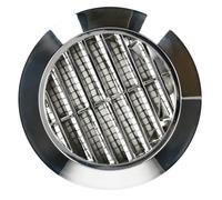 Grille d'aération - KOTARBAU - Rond - Chrome - Diamètre 70 mm - Moustiquaire