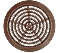 Grille d'aération - KOTARBAU - Rond - Diamètre 80 mm - Moustiquaire - Couleur Marron