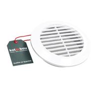 KOTARBAU® Grille de ventilation ⌀125 mm - Bride ronde - Blanc - Grille d'aération - Grille d'aération - Grille d'aération - Grille d'aération en plastique - Protection contre les intempéries