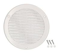 KOTARBAU® Grille d'aération ronde Fi 150 mm Blanc avec grille de protection anti-insectes