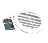 Grille d'aération - KOTARBAU - Ronde - 150 mm - Plastique blanc - Moustiquaire intégrée