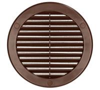 Grille d'aération - KOTARBAU - Ronde - Fi 100 mm - Marron - Moustiquaire
