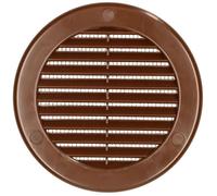 KOTARBAU® Grille d'aération ronde Fi 125 mm marron avec moustiquaire