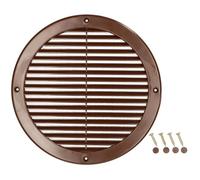 KOTARBAU® Grille d'aération ronde Fi 200 mm marron avec moustiquaire