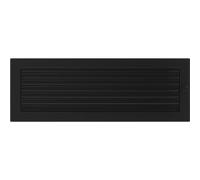 Grille d'aération KRATKI Grille de cheminée 17cm x 49cm Noire avec Stores