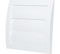 Grille d'aération L3 - Diamètre : 100 mm - Blanc - Avec lamelles gravitaires, stores et moustiquaire - En plastique ABS - Résistant aux intempéries - Protection contre les insectes - Lamelles mobiles - Clapet anti-retour - Clapet d'évacuation d'air - Protection contre les intempéries