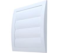 Grille d'aération L3 - Diamètre : 125 mm - Blanc - Avec lamelles gravitaires, stores et moustiquaire - En plastique ABS - Résistant aux intempéries - Protection contre les insectes - Lamelles mobiles - Clapet anti-retour - Clapet d'évacuation d'air - Protection contre les intempéries