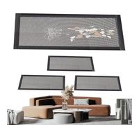 Grille d'aération magnétique au sol - Filtre de registre d'air, grille d'aération - Module d'assemblage du système de filtration des voies respiratoires - Lavable - Anti-poussière - Pollen - Capture