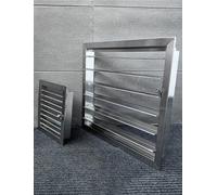 Grille d'aération manuelle à persiennes en acier inoxydable 304, grille d'aération murale en acier inoxydable, aérateur mural, lames réglables for la ventilation(60x60cm-23.6x23.6in)