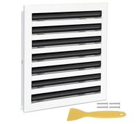 Grille d'aération moderne 35,6 x 35,6 cm - Blanc décoratif (découpe d'ouverture de conduit), diffuseur linéaire standard en aluminium - Faible bruit - Grille de registre pour plafond, murs et sols