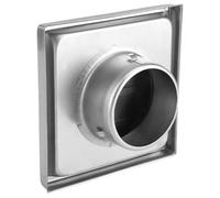 Grille d'aération murale à persiennes en acier avec butée de courant d'air pour une circulation d'air efficace