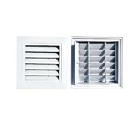 Grille D'aération Murale À Persiennes en Aluminium Résistant Aux Intempéries, avec Lames Fixes Et Protection Antirouille, Panneau De Ventilation Multi-usages(Blanc,16x42in)