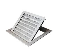 Grille D'aération Murale Carrée Argentée for Conduit D'entrée Ou De Sortie D'air, Grille De Ventilation Décorative for La Maison Et Le Bureau(Style B (hole opening 300x300 mm))