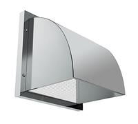Grille d'aération murale carrée avec grille d'aération en acier inoxydable - Résistante aux intempéries - Avec vis - Pour cuisine, salle de bain, maison - 300 mm