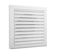 Grille d'aération murale carrée blanche de 100 mm avec maille pour extracteur d'air de grenier de salle de bain pour mur plafond chambre à coucher salon - Grille d'extraction de conduit de 10,2 cm