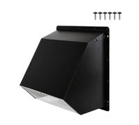 Grille d'aération murale de 15,2 cm avec amortisseur à ressort et moustiquaire anti-oiseaux, grille d'aération extérieure en acier inoxydable pour sèche-linge, hotte de salle de bain, grille
