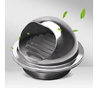 Grille d'aération murale en acier inoxydable avec grille de protection contre les vents contraires et la pluie, idéale pour cuisine, chambre, salle de bain, bureau