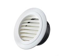Grille d'aération murale et de plafond ronde en plastique avec lames inclinées réglables pour entrée et sortie d'air et panneau divisé pour l'entretien (75 mm)