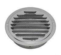 Grille d'aération murale extérieure ronde résistante aux intempéries de 70 à 300 mm en acier avec protection pour la circulation de l'air pour conduit de ventilation en acier inoxydable (tube de 160