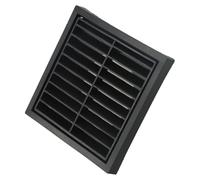 Grille d'aération murale ronde de 10,2 cm pour salle de bain, cuisine, ventilateur d'échappement, système de ventilation en polypropylène blanc, montage intérieur et extérieur, 140 x 140 mm