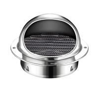 Grille d'aération murale ronde en métal avec maille intégrée (130 mm)