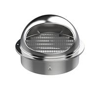 Grille d'aération murale ronde épaisse en acier inoxydable 304 avec grille d'écran intégrée, anti-obstruction, résistante aux intempéries pour cuisine, chambre à coucher (argenté, 300 mm)