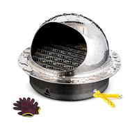 Grille d'aération murale ronde, grille d'échappement, sortie de ventilation en acier inoxydable 304 avec maille d'écran, hotte d'aération résistante aux intempéries pour cuisine et salle de bain