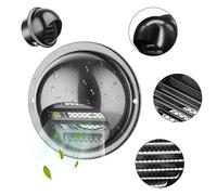 Grille D'Aération Noir Avec Moustiquaire, Sortie D’air Murale Ronde En Acier Inoxydable 304, Grille D'évacuation Pour Bureau Résidentiel Entrepôt Caravane(130mm-5.1in)