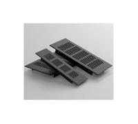 Grille d'aération noire en alliage d'aluminium for cuisine, 1 lot, for placards et armoires(100x650mm/3.9x25.6in)