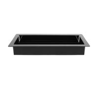 Grille D'aération Noire Encastrée 4x10 Pouces en Métal pour Sols | Pose Affleurante, Plateau D'insertion pour Carrelage, Bois et Vinyle, Finition Noire Mate, Usage Bureaux et Chambres