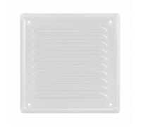 Grille d'aération plate 16,5x16,5 cm blanche avec moustiquaire - ADGO