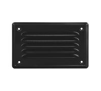 Grille d'aération plate ADGO 16,5 x 10 cm noir avec moustiquaire - ventilation et cheminée